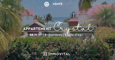 appartement t3 vue mer   residence crystal beach, saint-francois